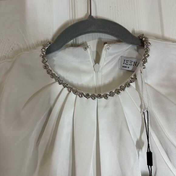 IEENA FOR MAC DUGGAL RHINESTONE EMBELLISHED NECKLINE SHIFT DRESS SZ 8 Event - Picture 4 of 8